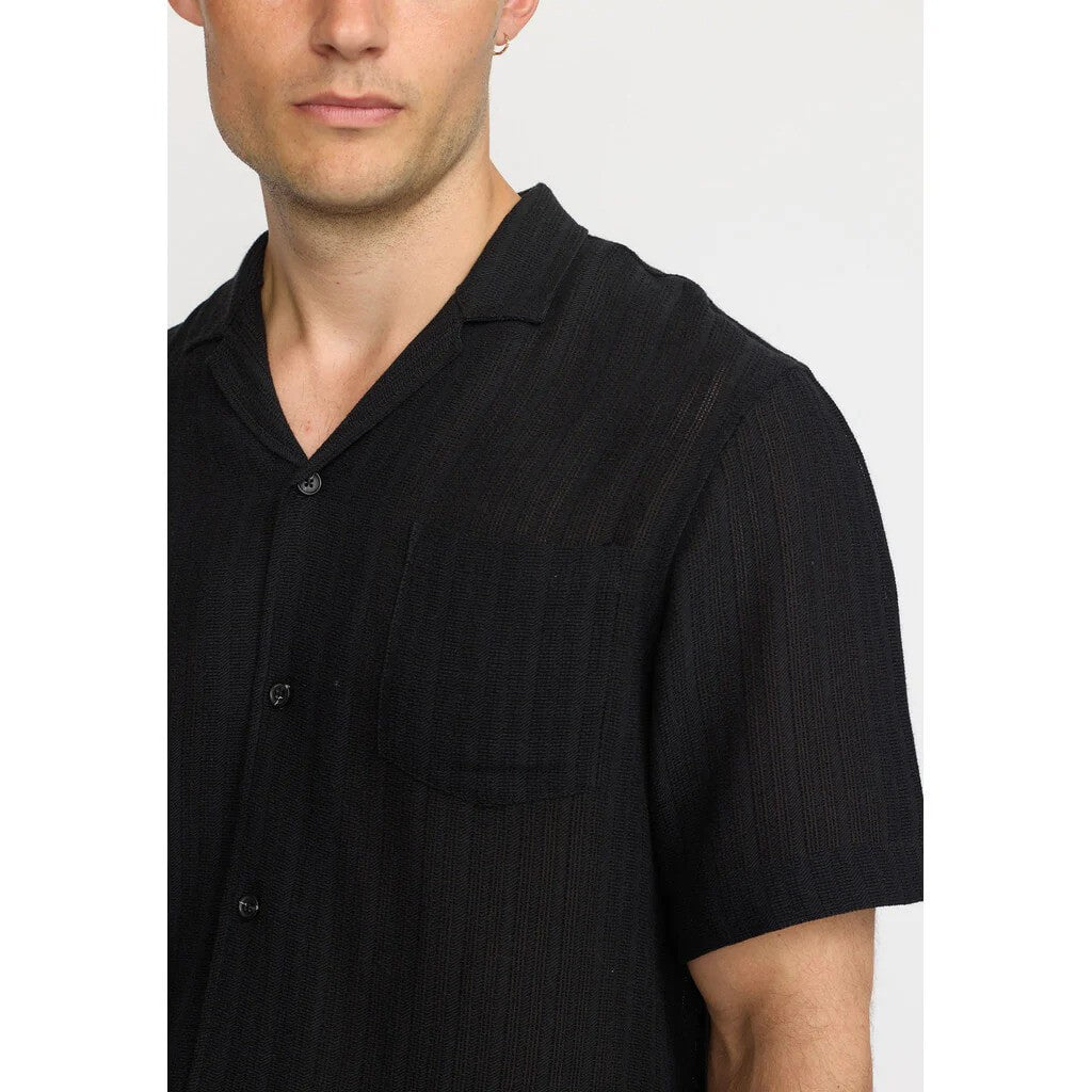 Revolution | Chemise cubaine à manches courtes - Noir