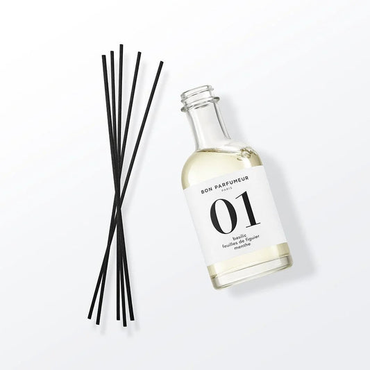 Bon Parfumeur | Diffuseur 01 Basilic, Feuilles de Figuier et Menthe 200 ml