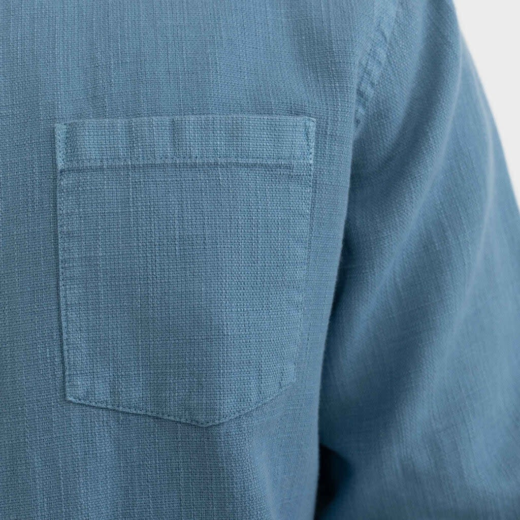 RVLT | Surchemise ample en coton texturé   - Bleu