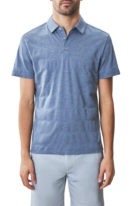 Robert Barakett | Polo en coton mélangé Granite- Blue