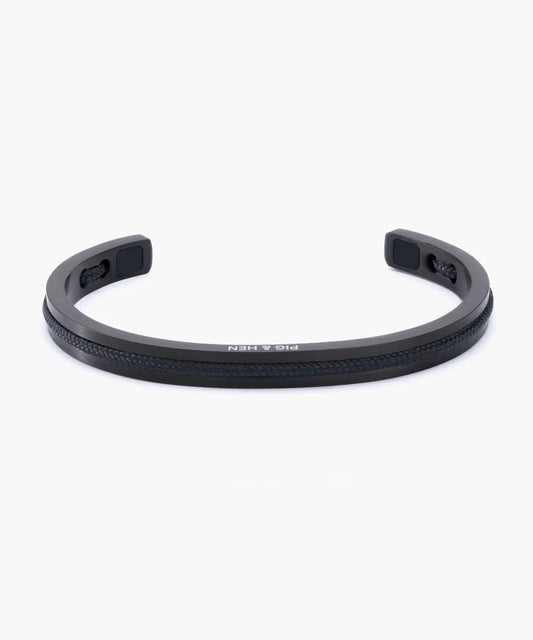 Pig & Hen | Bracelet ''Navarch 6 mm'' - Noir/Noir