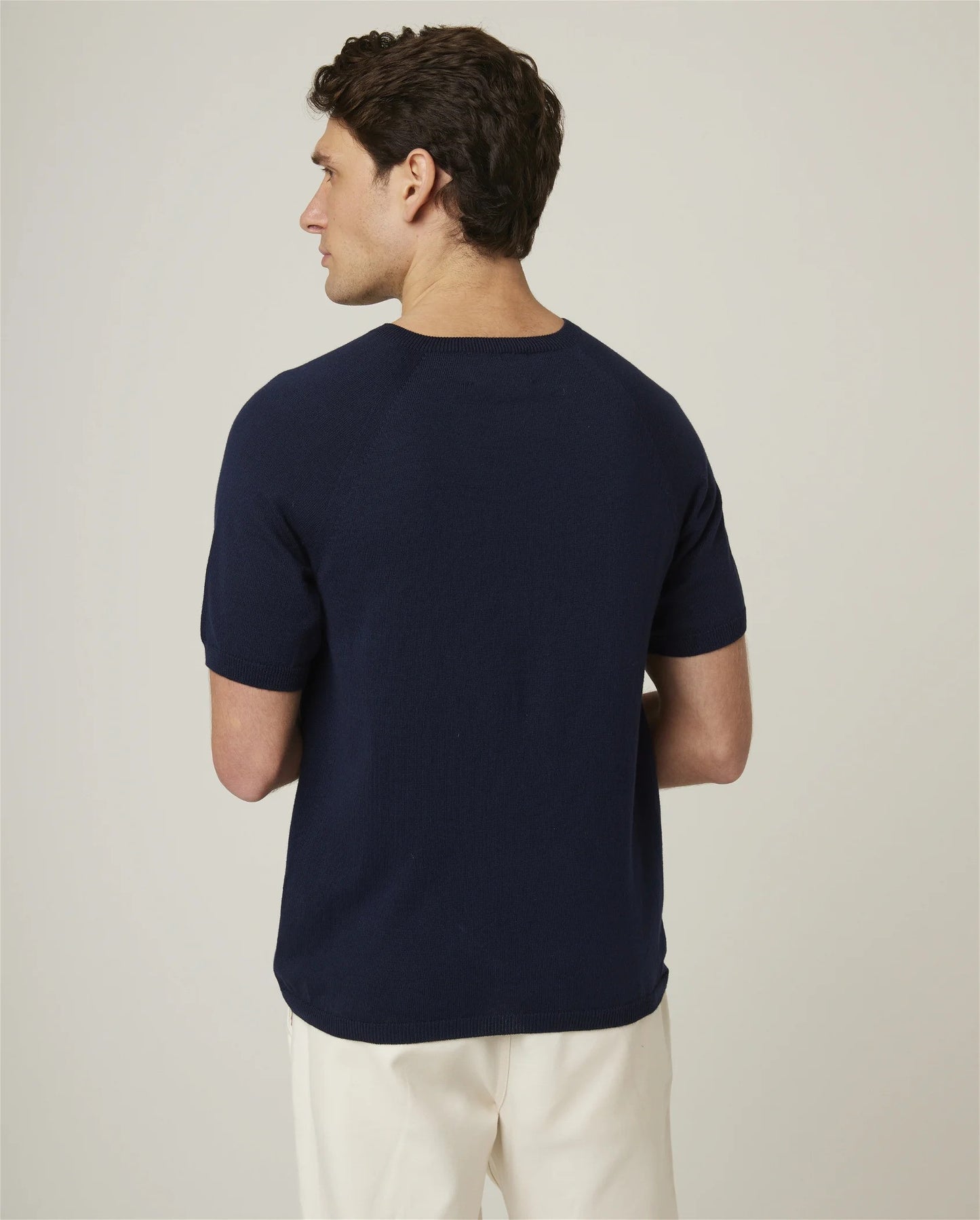 Peregrine | Le T-shirt en maille de coton - Marine
