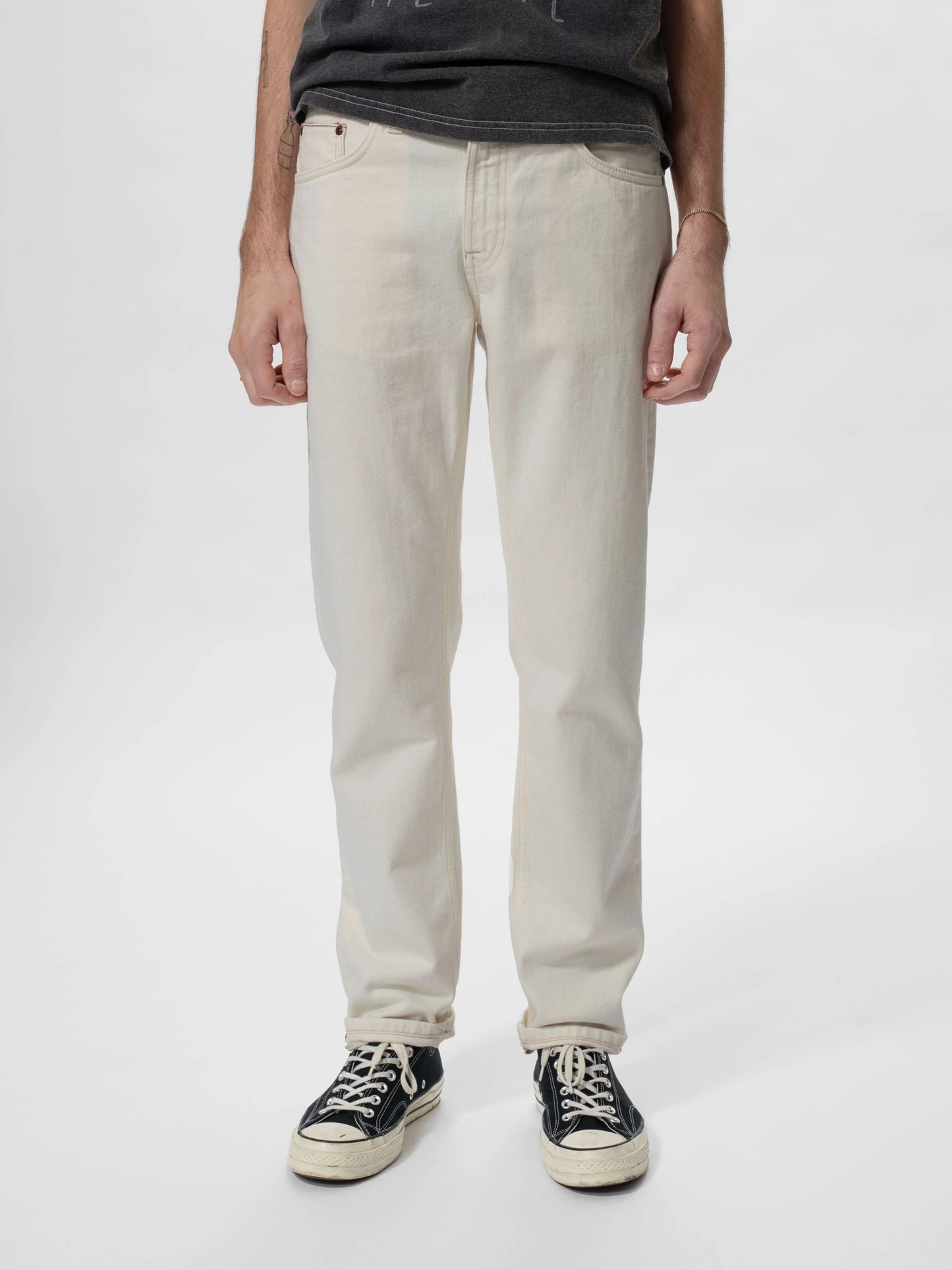 NUDIE JEANS | Le jean Selvage ''GRITTY JACKSON'' - Ivoire