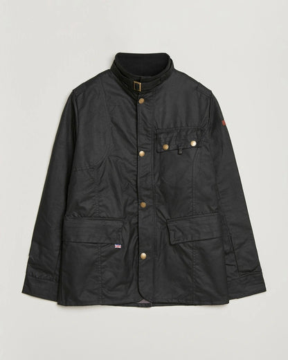 Peregrine | La veste en coton ciré ''Bexley'' - Noir