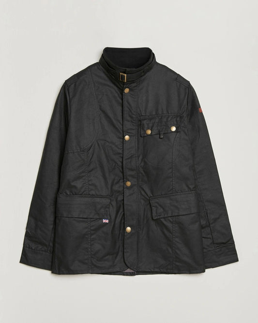Peregrine | La veste en coton ciré ''Bexley'' - Noir