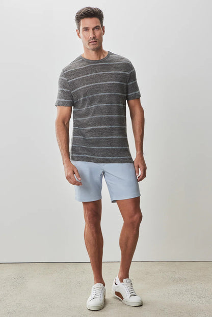 Robert Barakett | le T-shirt ''Folsom'' à rayures en mélange de lin - Gris charcoal