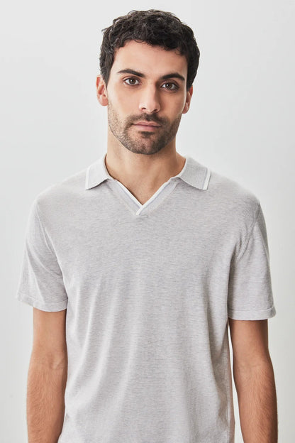 Robert Barakett | Polo col ouvert ''Enrico'' - Rose clair
