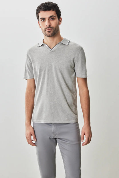 Robert Barakett | Polo col ouvert ''Enrico'' - Gris pierre