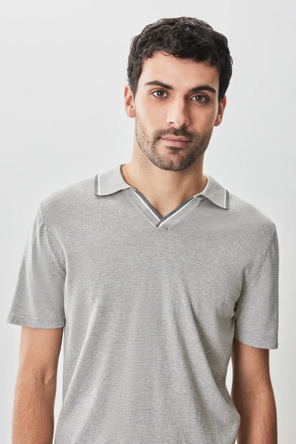 Robert Barakett | Polo col ouvert ''Enrico'' - Gris pierre