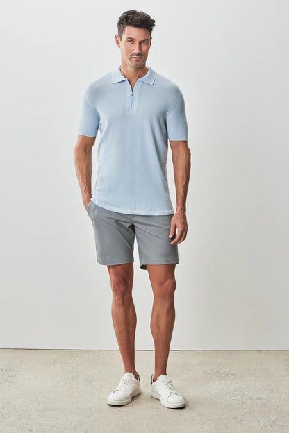 Robert Barakett | Polo en tricot ''Denton'' -  Bleu pâle