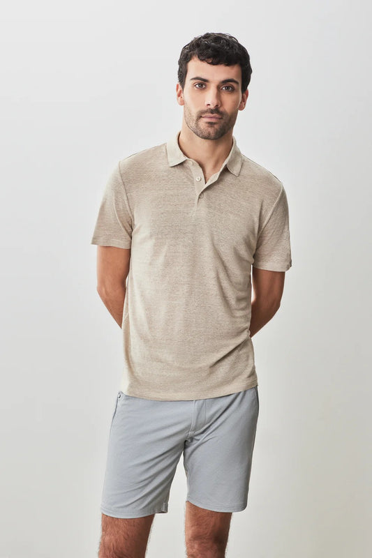 Robert Barakett | Polo en lin ''Boyce'' - Tan