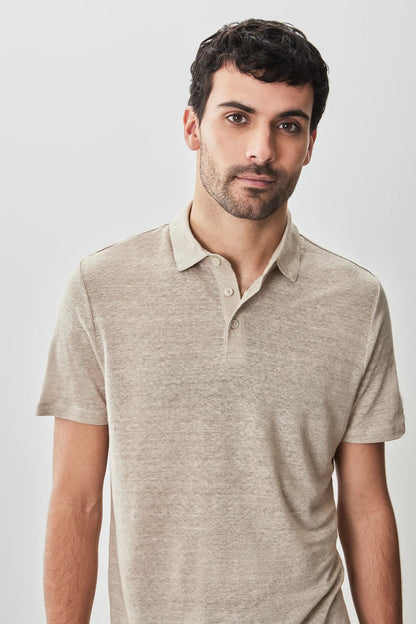 Robert Barakett | Polo en lin ''Boyce'' - Tan