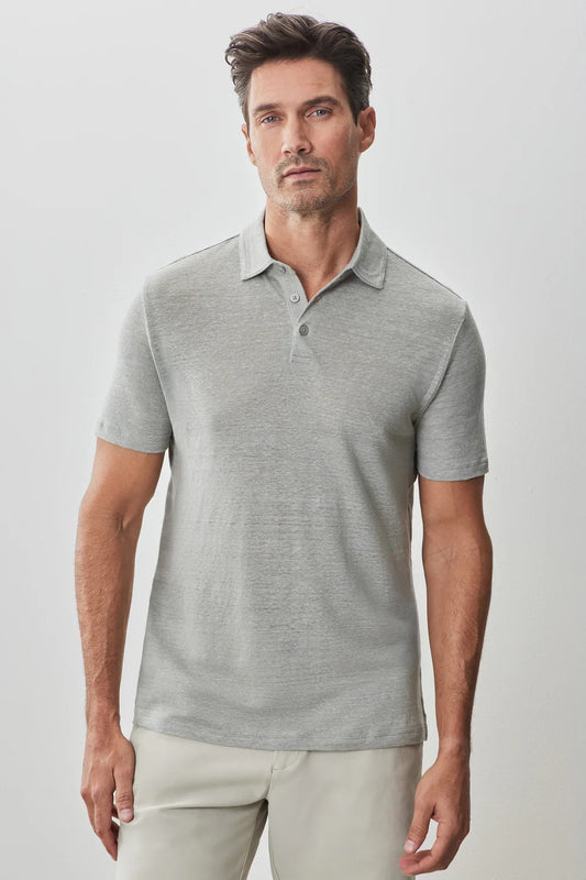 Robert Barakett | Polo en lin ''Boyce'' - Pastel Olive