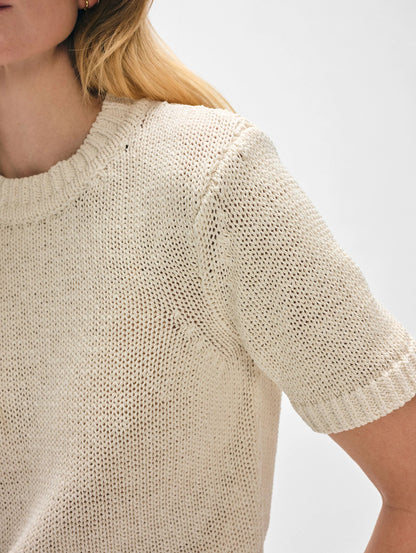 White + Warren | Top en coton organique - Ecru