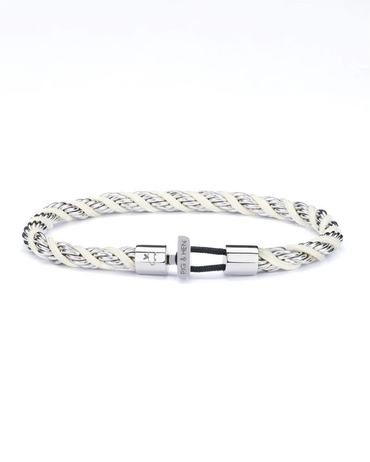Pig & Hen | Bracelet ''Catena Twisted'' - Crème/Argent
