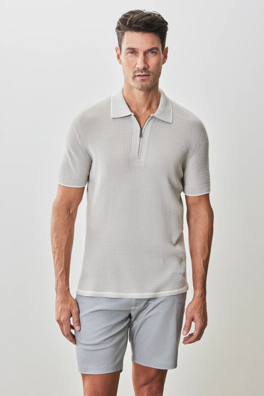 Robert Barakett | Polo en tricot ''Denton'' -  Gris pâle