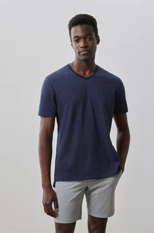 Robert Barakett | Le T-shirt Thoreau à col en V - Bleu marine