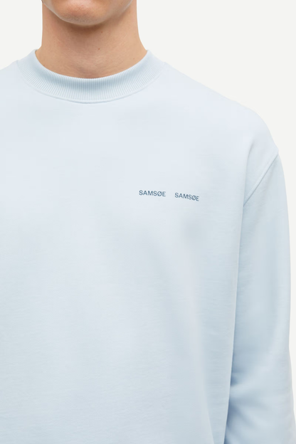 SAMSØE SAMSØE | Le sweat à col rond ''Norsbro'' - Bleu ciel