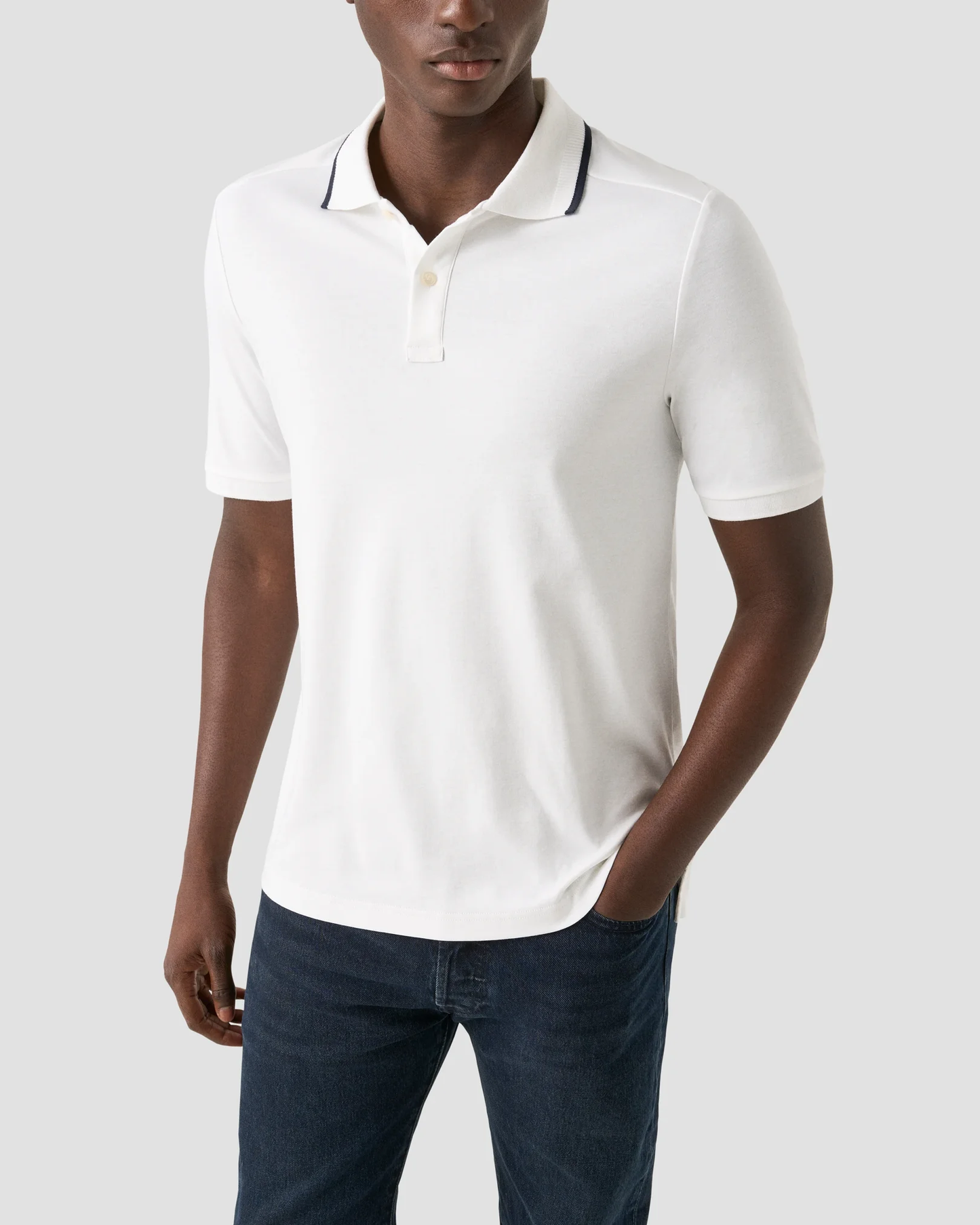 Eton | Polo en coton Supima Interlock - Blanc