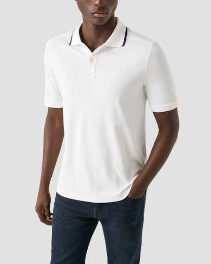 Eton | Polo en coton Supima Interlock - Blanc