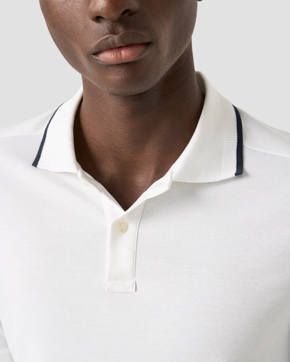 Eton | Polo en coton Supima Interlock - Blanc