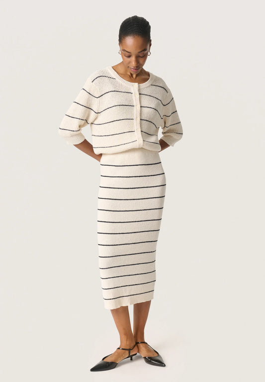 SOAKED IN LUXURY | Jupe "WINTA" - Noir et blanc