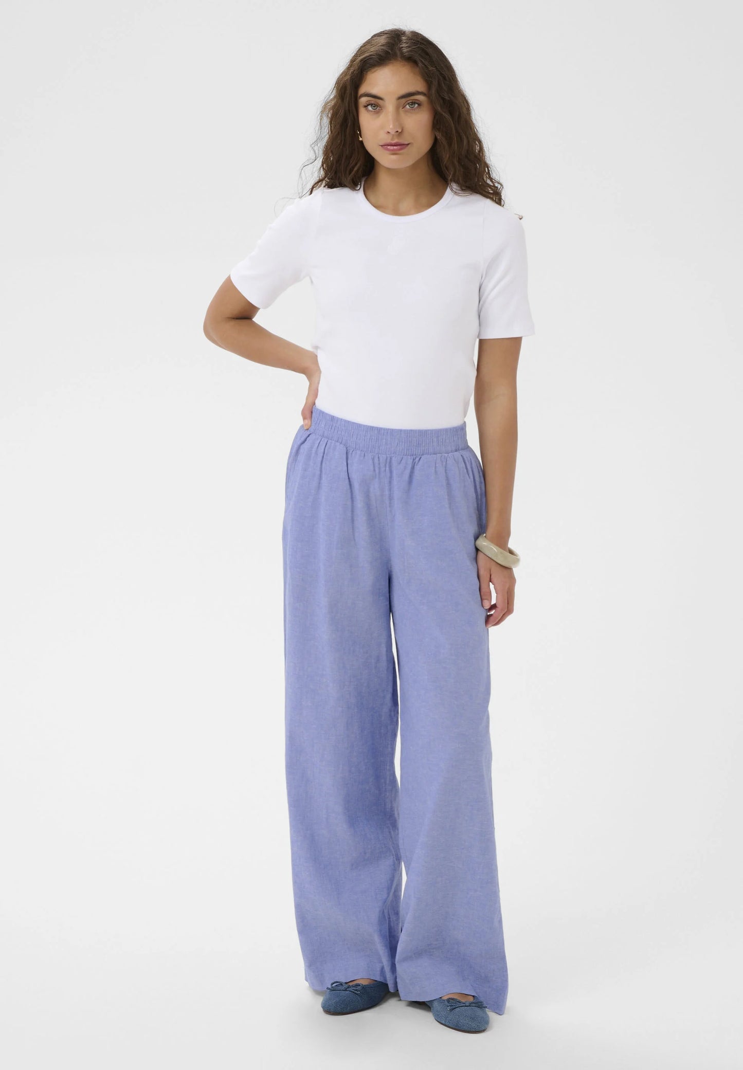 CULTURE | Pantalon en lin Arletty - Bleu poudre