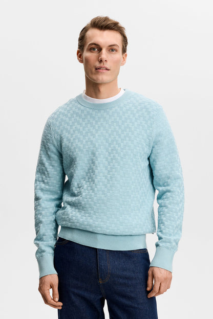 J.Lindeberg | Pull classique à col rond "Arthur" - Bleu