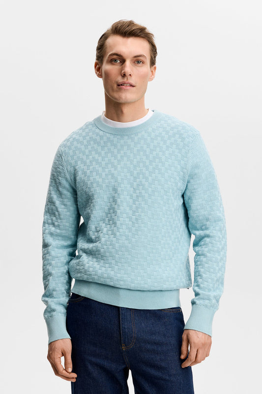 J.Lindeberg | Pull classique à col rond "Arthur" - Bleu