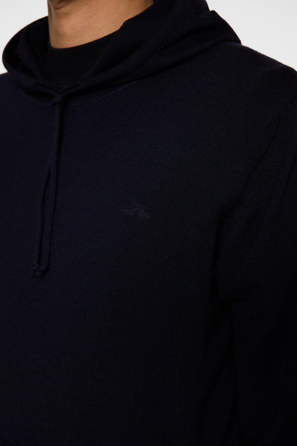 J.LINDEBERG | Hoodie "Karl" Merino  - Bleu Marine