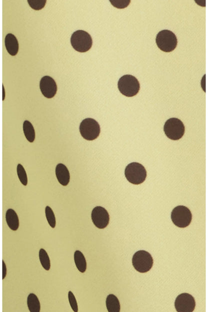 Dèluc | Chemise boutonnée imprimée à pois 'Survivor' | Jaune