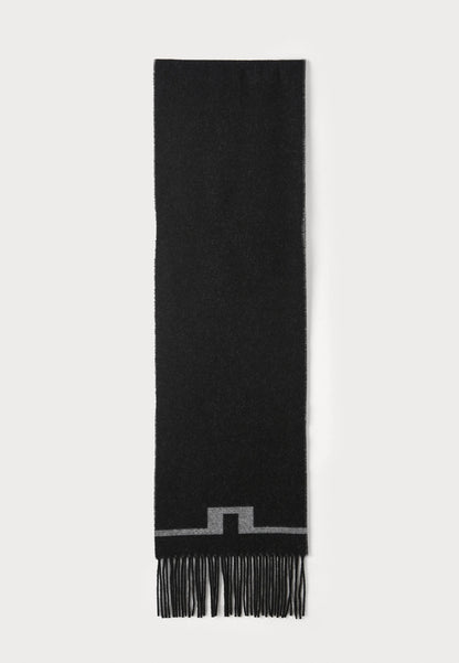 J.LINDEBERG | Écharpe double face Champ - Noir/Gris