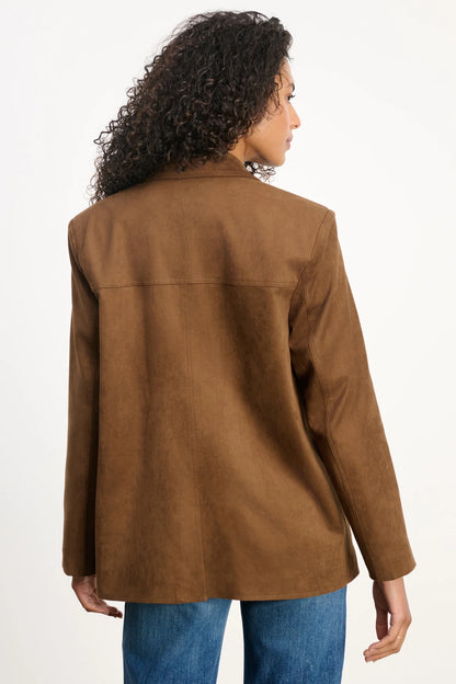 Velvet | La veste en faux daim Salie - Marron