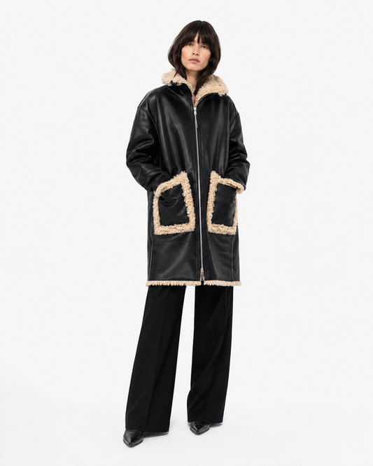 JAKKE | Manteau 'Nora' | Noir