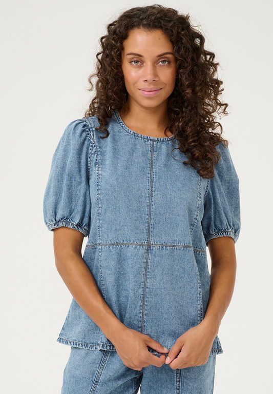 CULTURE | Le chemisier en denim ''ARPA'' - bleu stone wash