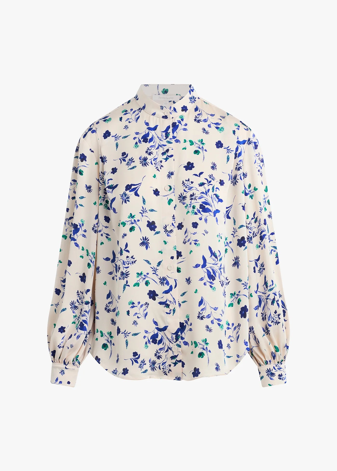 Favourite Daughter | Le haut "Lauren"- Floral bleu et ivoire