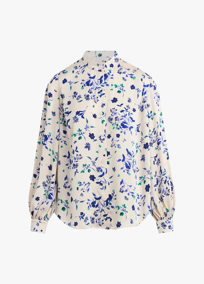 Favourite Daughter | Le haut "Lauren"- Floral bleu et ivoire