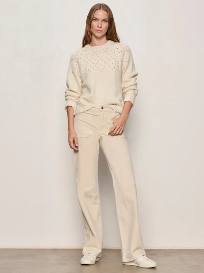 Sanctuary |  Le pull à col rond « Openwork » - Vanille