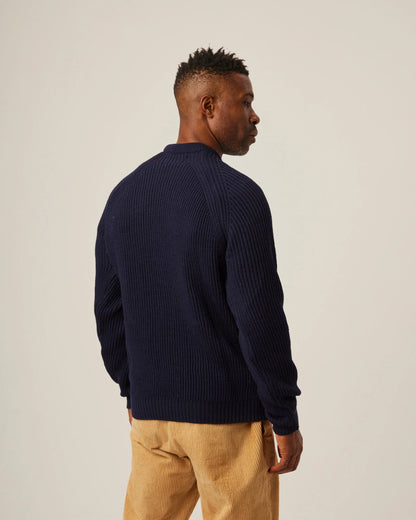 Peregrine | pull à col rond '' Ford Crew '' - Marine