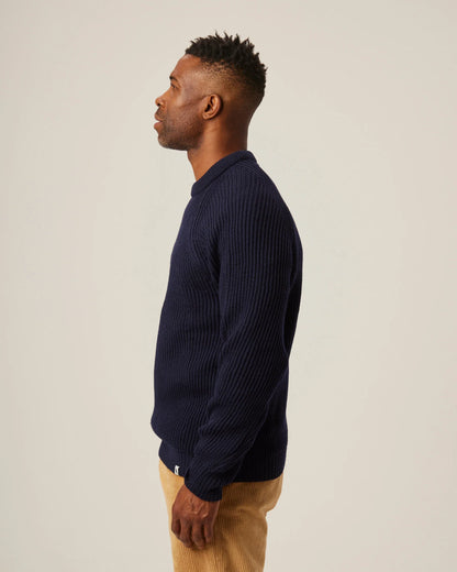 Peregrine | pull à col rond '' Ford Crew '' - Marine