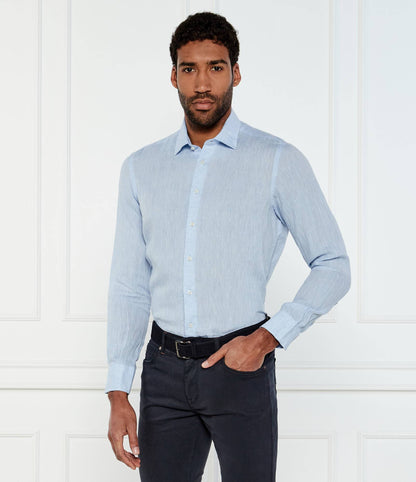 SAND Copenhagen  | Chemise en lin ''8823 State soft '' - Bleu clair