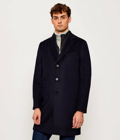 SAND Copenhagen | Manteau ''Sultan Tech'' mélange de cachemire - Marine