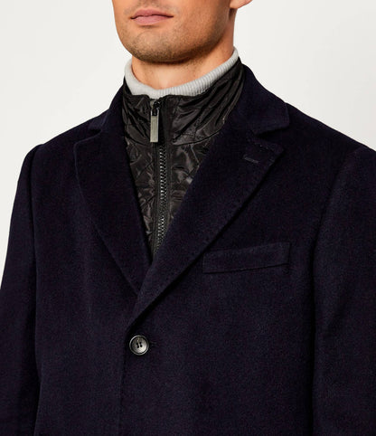 SAND Copenhagen | Manteau ''Sultan Tech'' mélange de cachemire - Marine