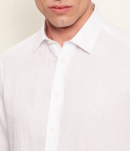 SAND Copenhagen | La chemise lin ''State Soft''  - Blanc