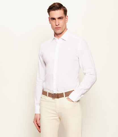 SAND Copenhagen | La chemise lin ''State Soft''  - Blanc