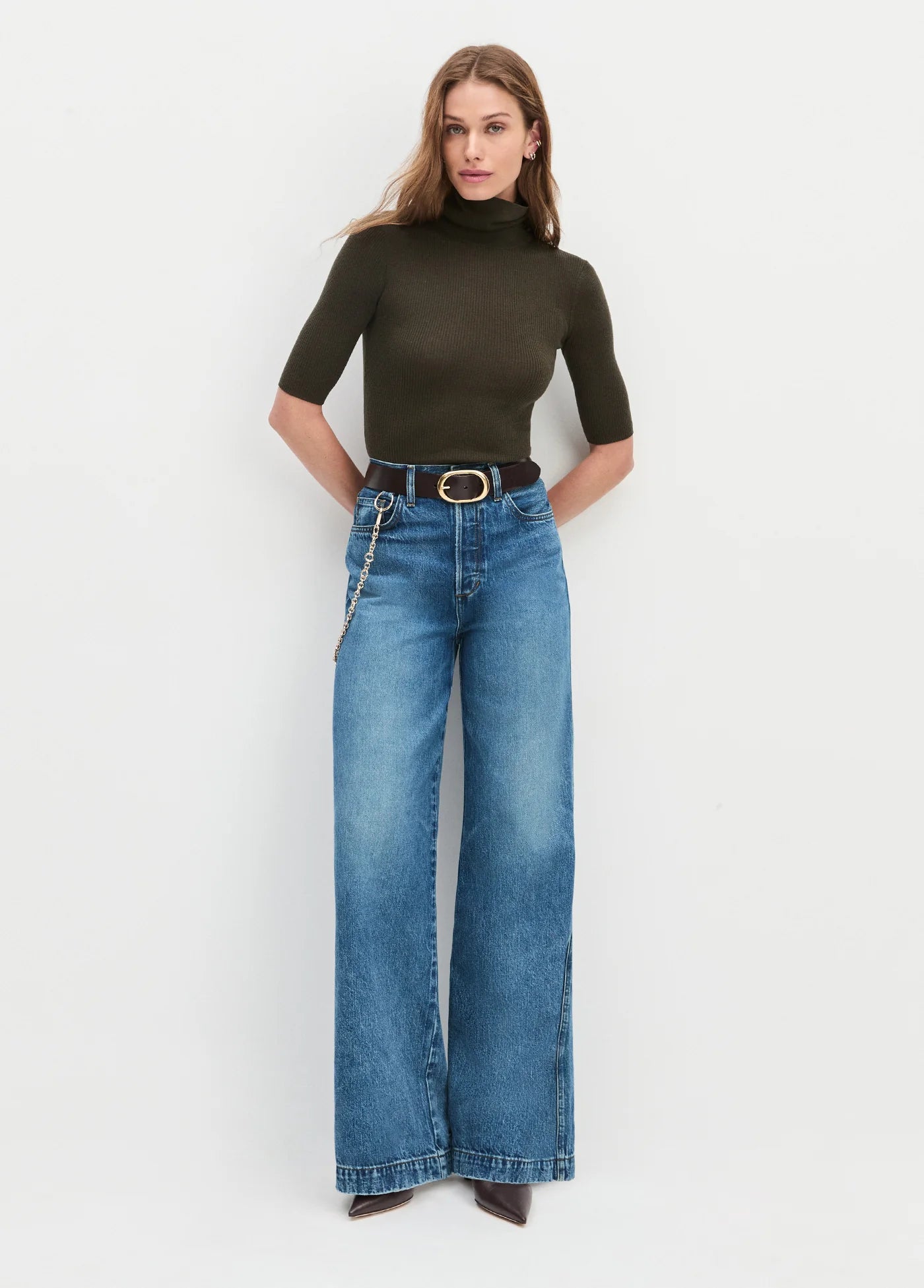 Favorite Daughter | Col roulé en laine "Amelia" - Vert forêt