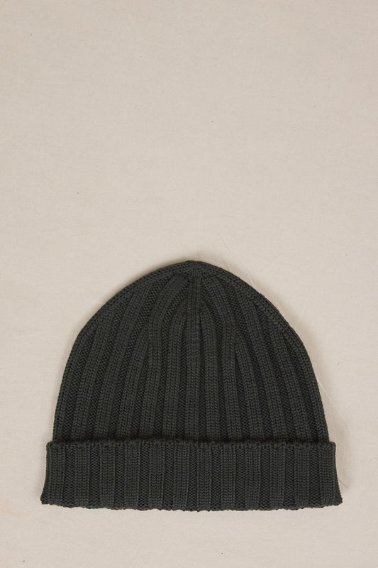 Filippo De Laurentiis | Bonnet côtelé en laine mérinos extra fine - Vert