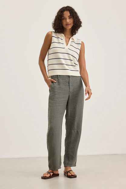 Velvet - Pull "NAYLA" - Marine/Blanc