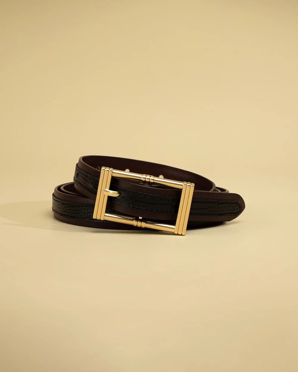 SANCIA | ceinture en cuir ''Olinda'' - Noir