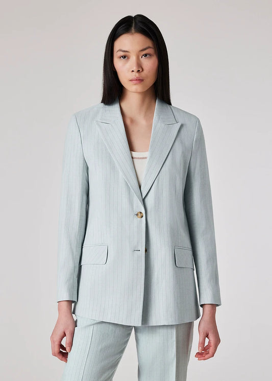 Paul smith | Veste en coton et lin - Bleu pâle